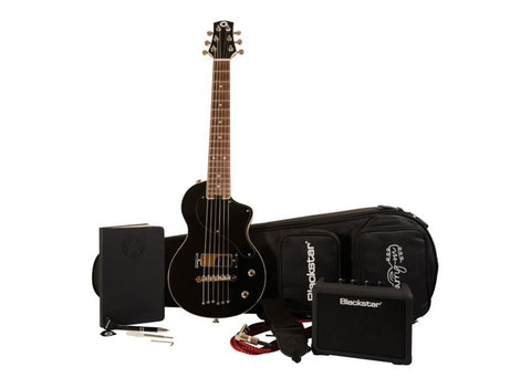 Blackstar Solid Body Electric Travel Guitar Deluxe w/FLY3BLUE - Laurel/Black - CARRYDLXBK - Clearance